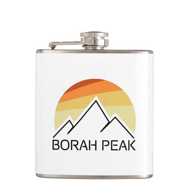 Borah Peak Retro Flask (Front)