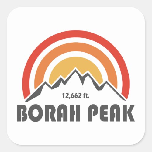 Borah Peak Square Sticker