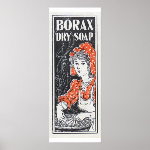 Borax Dry Soap Vintage Advertisement Poster