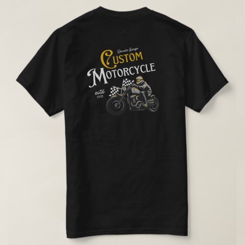 Borcelle Garage Custom Motorcycle estd 2023 T_Shirt