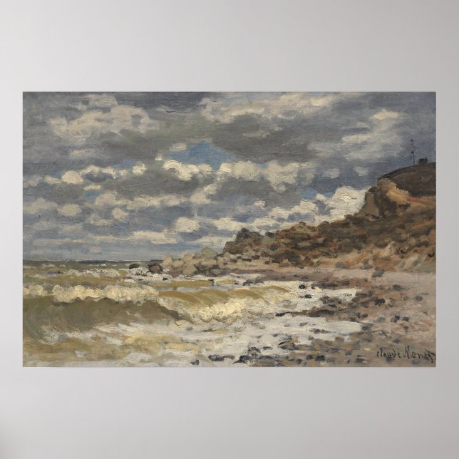 Bord de mer à Sainte-Adresse | Vintage Seascape Poster (Front)