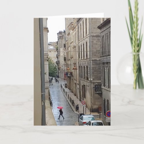 Bordeaux after the rain thank you card