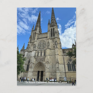 Bordeaux Cathedral, (Saint-André de Bordeaux) on a Holiday Postcard