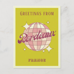 Bordeaux City France Retro Vintage green Postcard