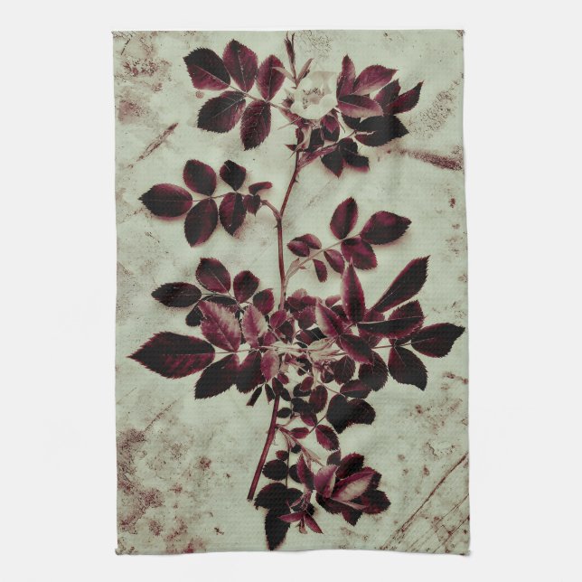 Bordeaux Flower Kitchen Towel (Vertical)