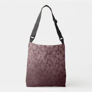 Bordeaux flowers degraded crossbody bag
