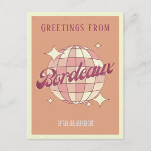 Bordeaux France disco Retro Vintage Postcard