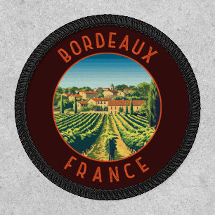 Bordeaux France Retro Distressed Circle Patch