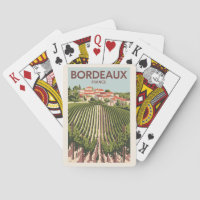 Bordeaux France Vineyard Travel Art Vintage