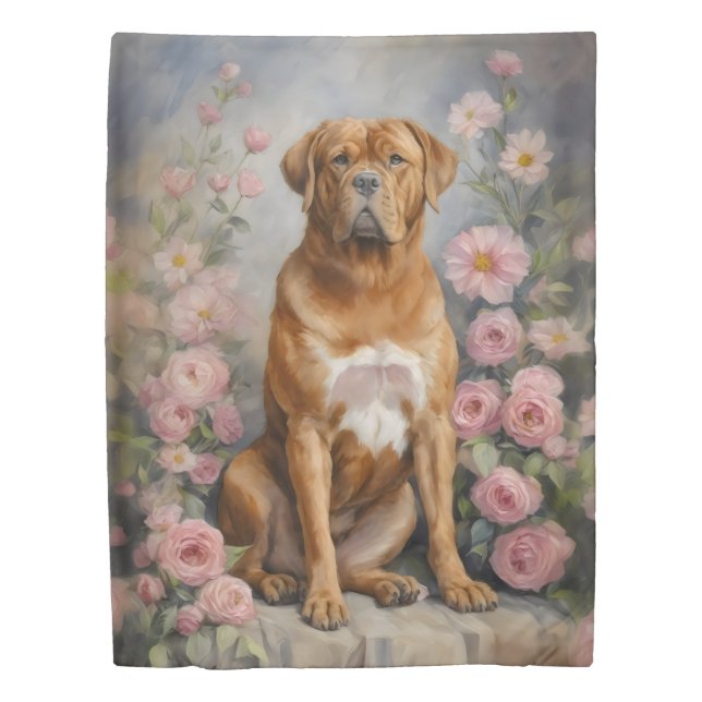 Bordeaux French Mastiff Dog Duvet Cover (Front)