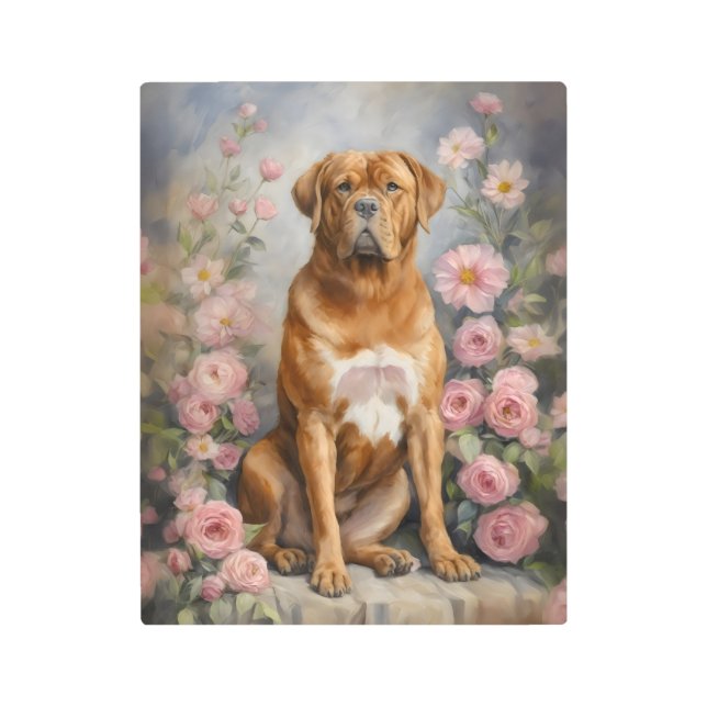 Bordeaux French Mastiff Dog Metal Print (Front)