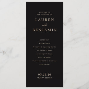 Bordeaux Gothic Paisley Wedding Program