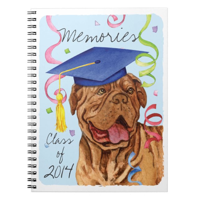 Bordeaux Graduate Dogue Notebook (Front)