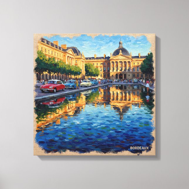 Bordeaux Grand Square Reflections Canvas Art (Front)