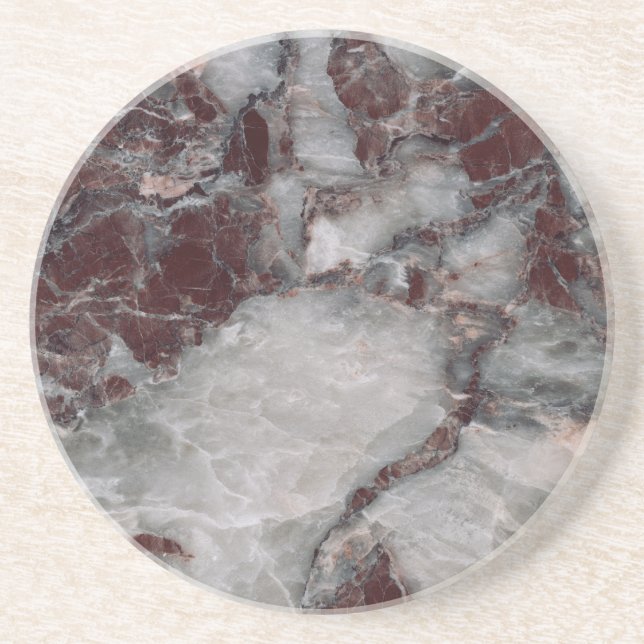 Bordeaux Grisso Decorative Stone - Rugged Beauty Coaster (Front)