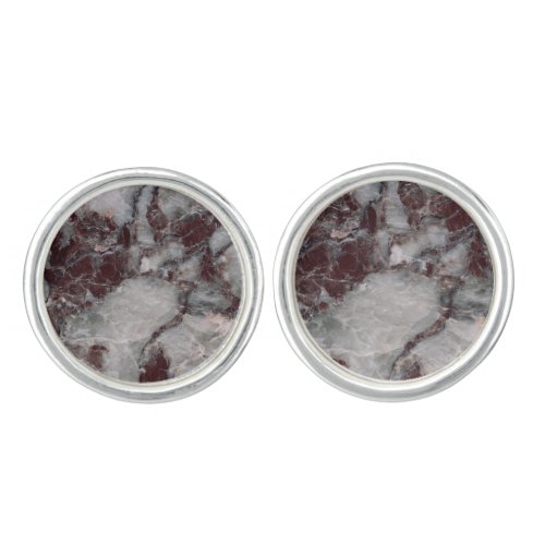 Bordeaux Grisso Decorative Stone _ Rugged Beauty Cufflinks