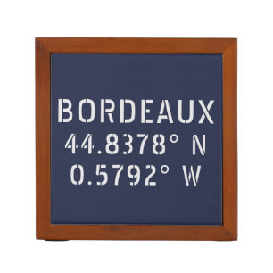 Bordeaux Latitude Longitude Desk Organizer