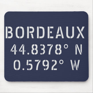 Bordeaux Latitude Longitude Mouse Pad