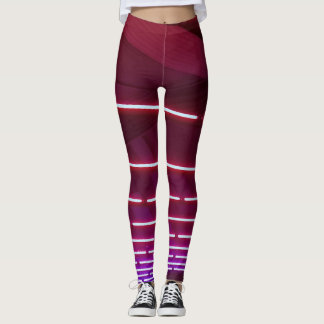 bordeaux lighting stripes leggings
