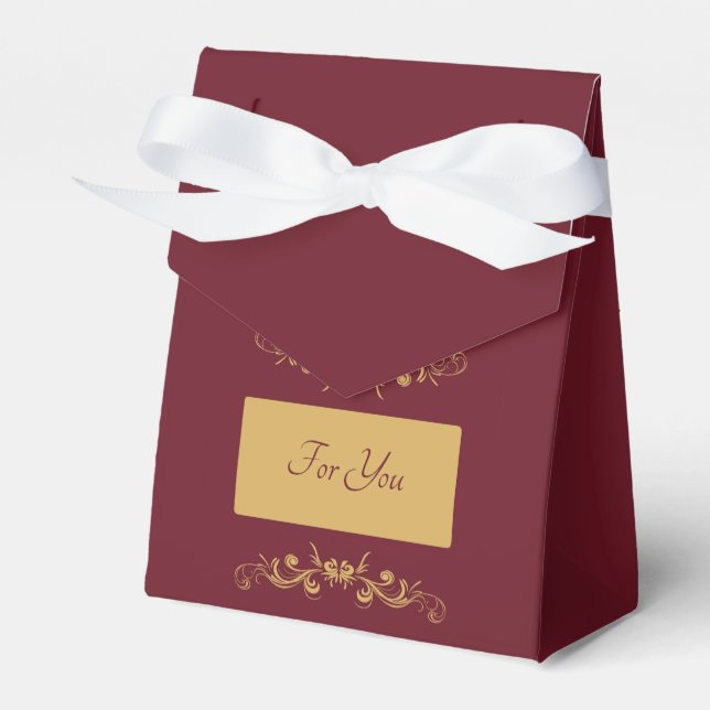 Bordeaux Personalised Favor Box (Front Side)