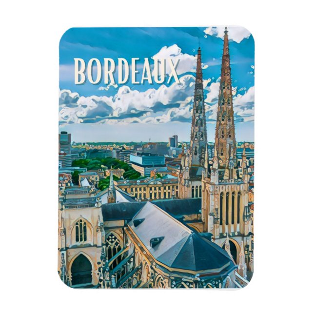 Bordeaux Photo Vintage  Magnet (Vertical)