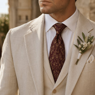 Bordeaux Renaissance Neck Tie