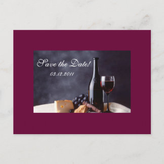 Bordeaux Save the Date Announcement Postcard