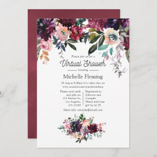 Bordeaux Wine Bridal Shower by Mail Invitation