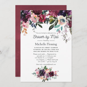 Bordeaux Wine Bridal Shower by Mail Invitation