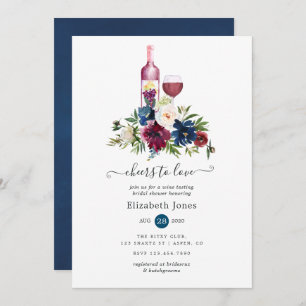 Bordeaux Wine Tasting Bridal Shower Invitation