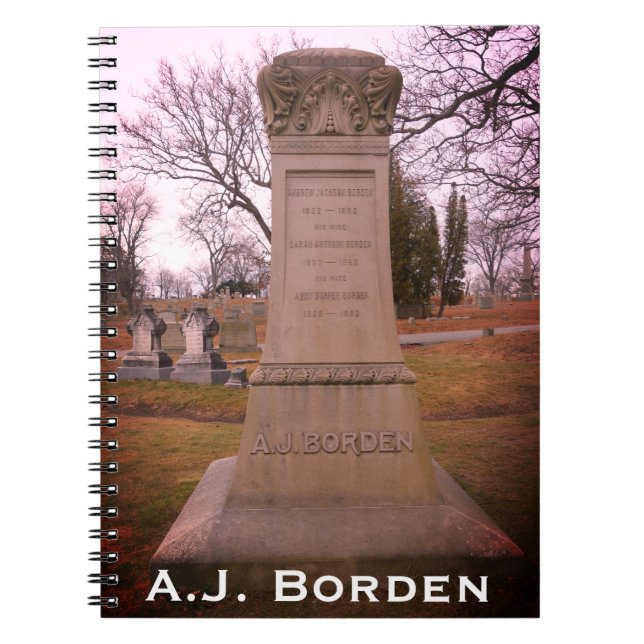 Borden Monument, Fall River, MA - A.J. Borden Notebook (Front)