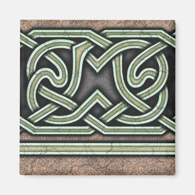 Border B, Green Straight Magnet (Front)