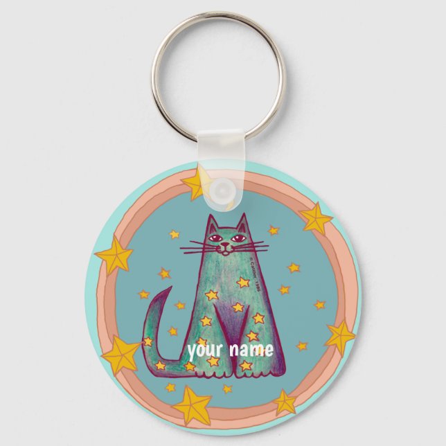Border Cat Keychain (Front)
