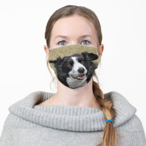 Border collie adult cloth face mask