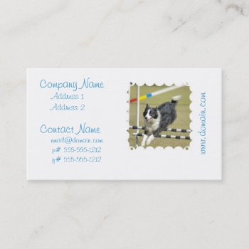 Border Collie Agility Business Cards by DogPoundGifts at Zazzle