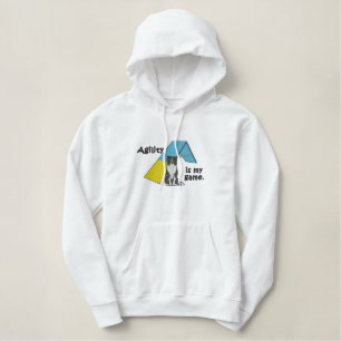 Border Collie Agility Game Embroidered Hoodie