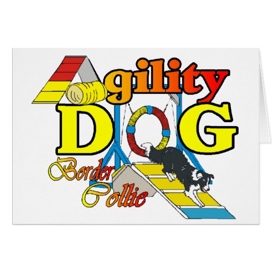 Border Collie Agility Gifts Cards (Front Horizontal)