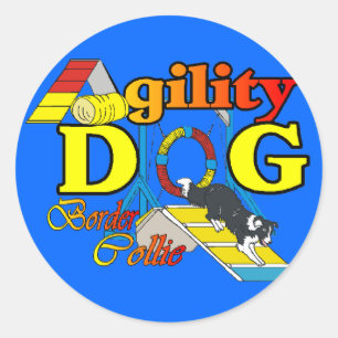 Border Collie Agility Gifts Classic Round Sticker