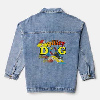 Border Collie Agility Gifts Denim Jacket by DogsByDezign at Zazzle