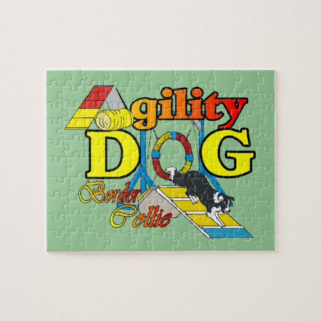 Border Collie Agility Jigsaw Puzzle (Horizontal)