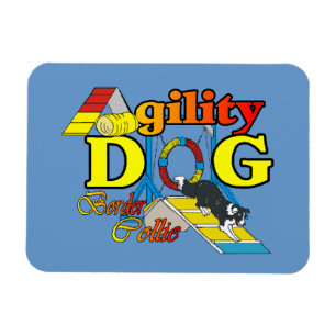 Border Collie Agility Magnet