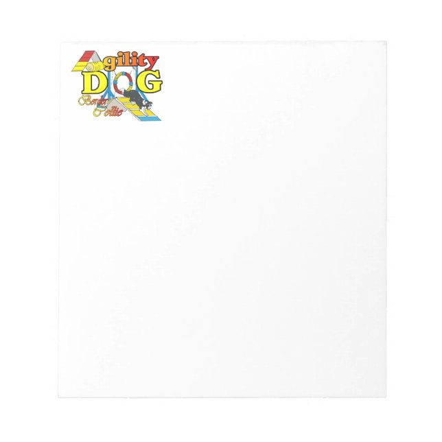 Border Collie Agility Notepad (Front)