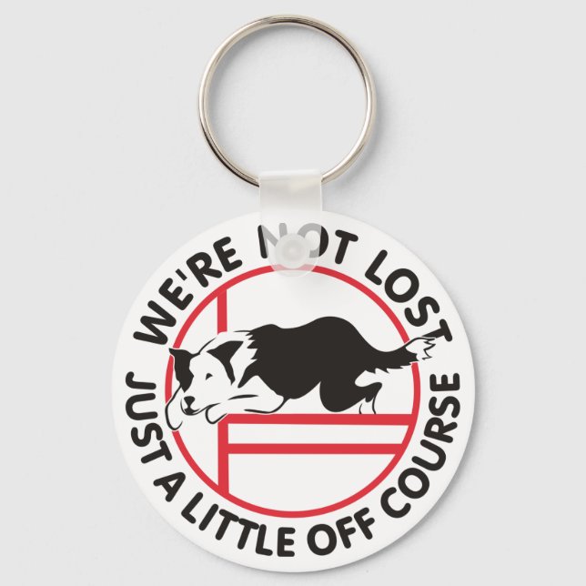 Border Collie Agility Off Course Keychain (Front)