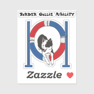 Border Collie Agility Sticker