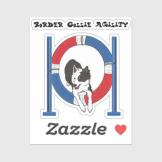 Border Collie Agility Sticker