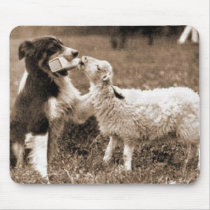 "Border Collie and Lamb"~Mousepad Mouse Pad