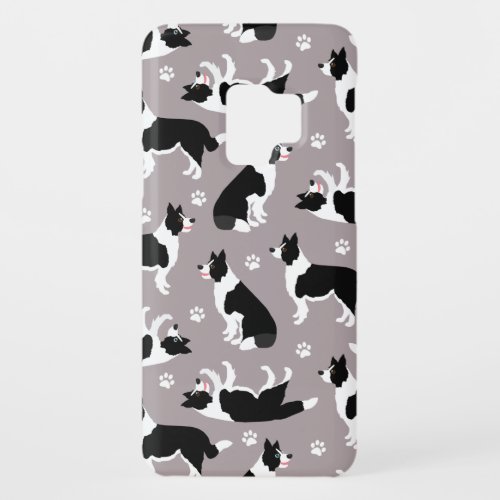 Border Collie and Paw Print Case_Mate iPhone Case