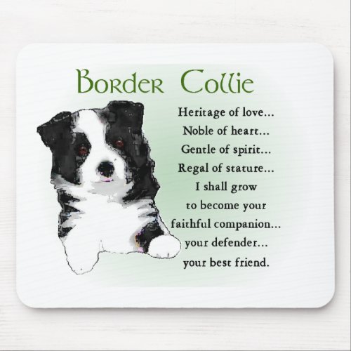 Border Collie Art Gifts Mouse Pad