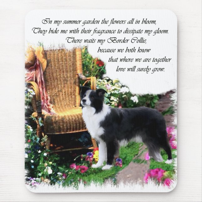 Border Collie Art Gifts Mouse Pad (Front)