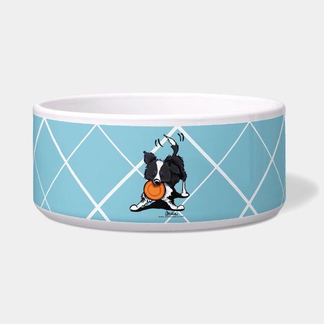 Border Collie at Play Bowl (Front)